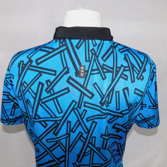 Jamie Sadock Womens L Blue Black Abstract 1/4 Zip Golf Polo Shirt - Picture 12 of 16